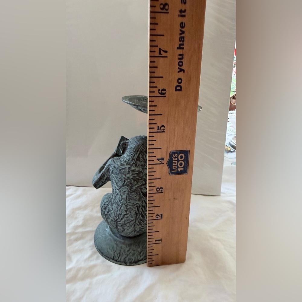 Antique Finish Monkey Sculpture Candle Holder - Picture 8 of 9